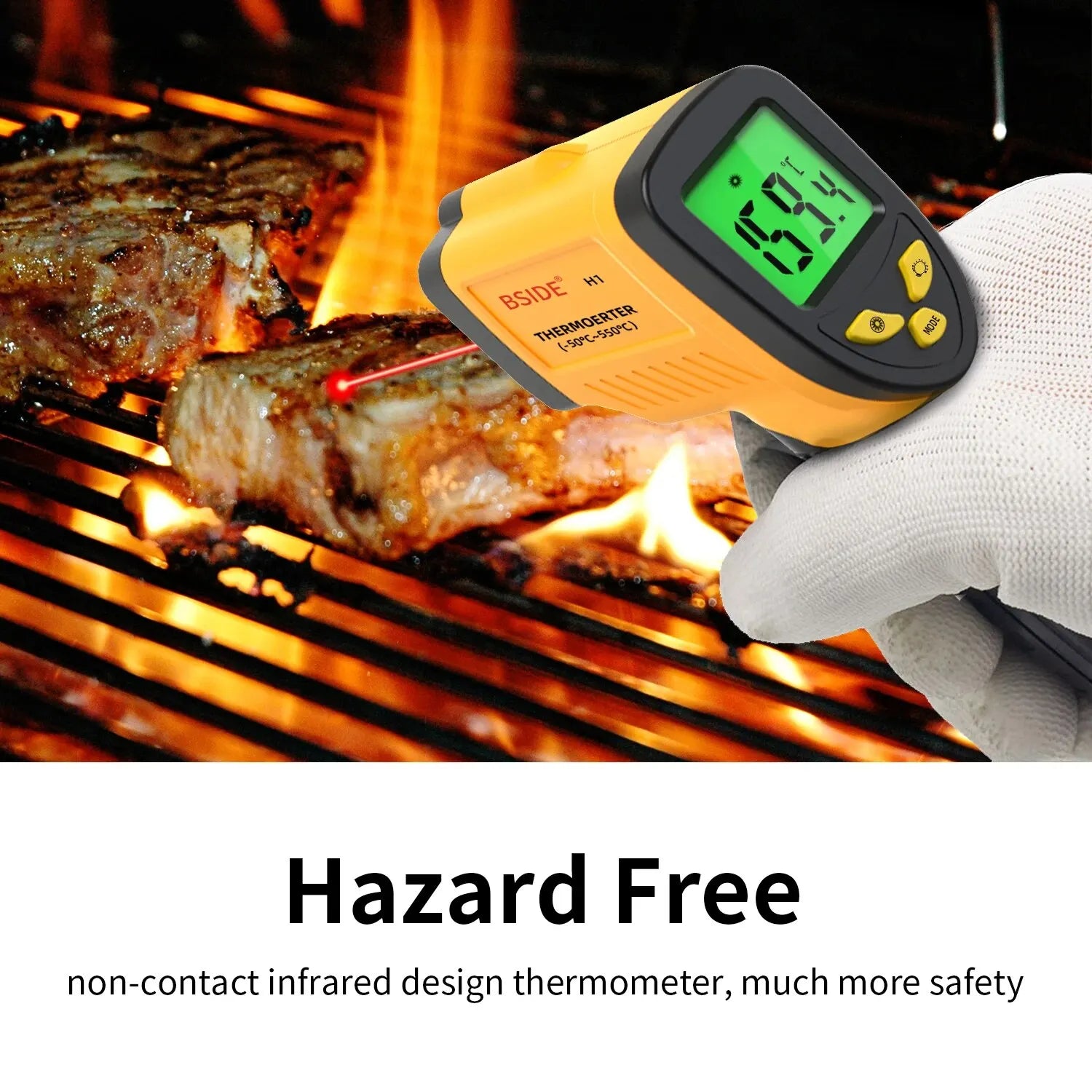 BSIDE H1 Infrared Thermometer Gun for Cooking & BBQ