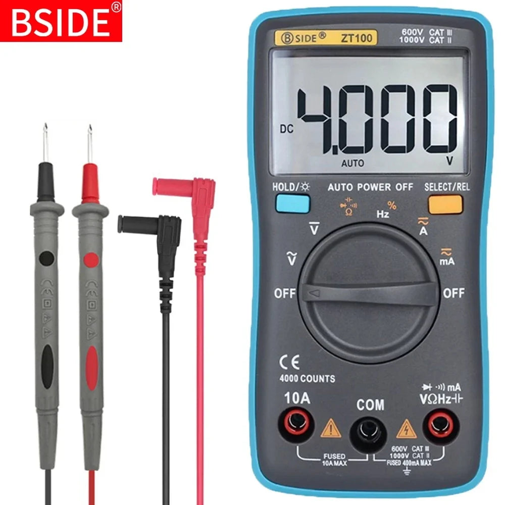 BSIDE ZT100 Digital Multimeter with Voltage & Capacitance Test
