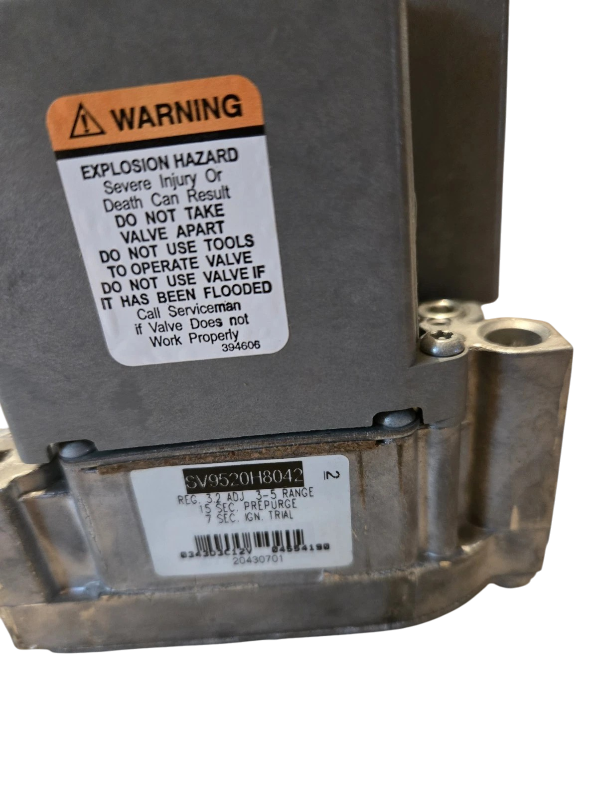 Honewwell SV9520H8042 Gas Valve