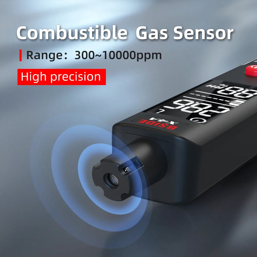 BSIDE X4A Gas Detector with Leak, Temp & Humidity Alarm