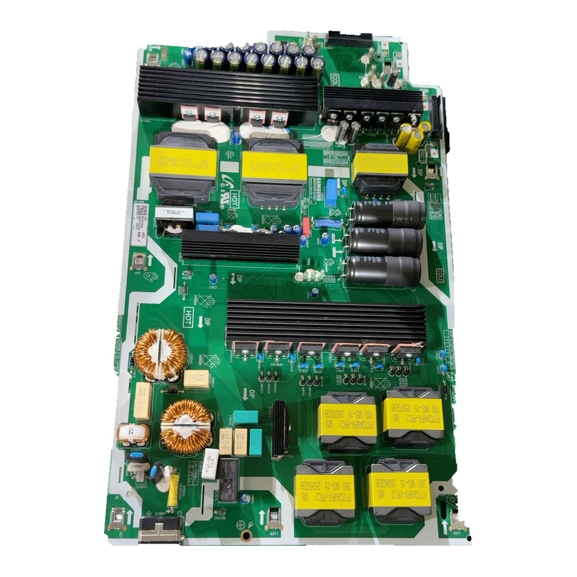 Actual Samsung BN44-01326A board isolated on white, square photo