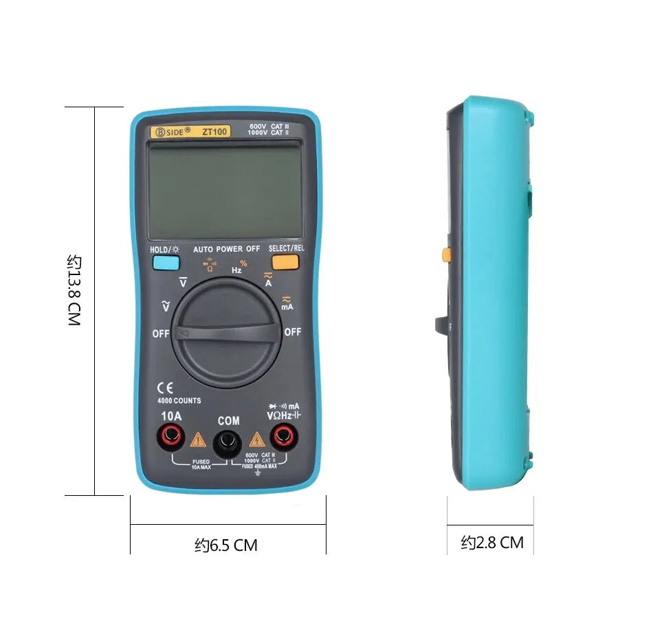 BSIDE ZT100 Digital Multimeter with Voltage & Capacitance Test