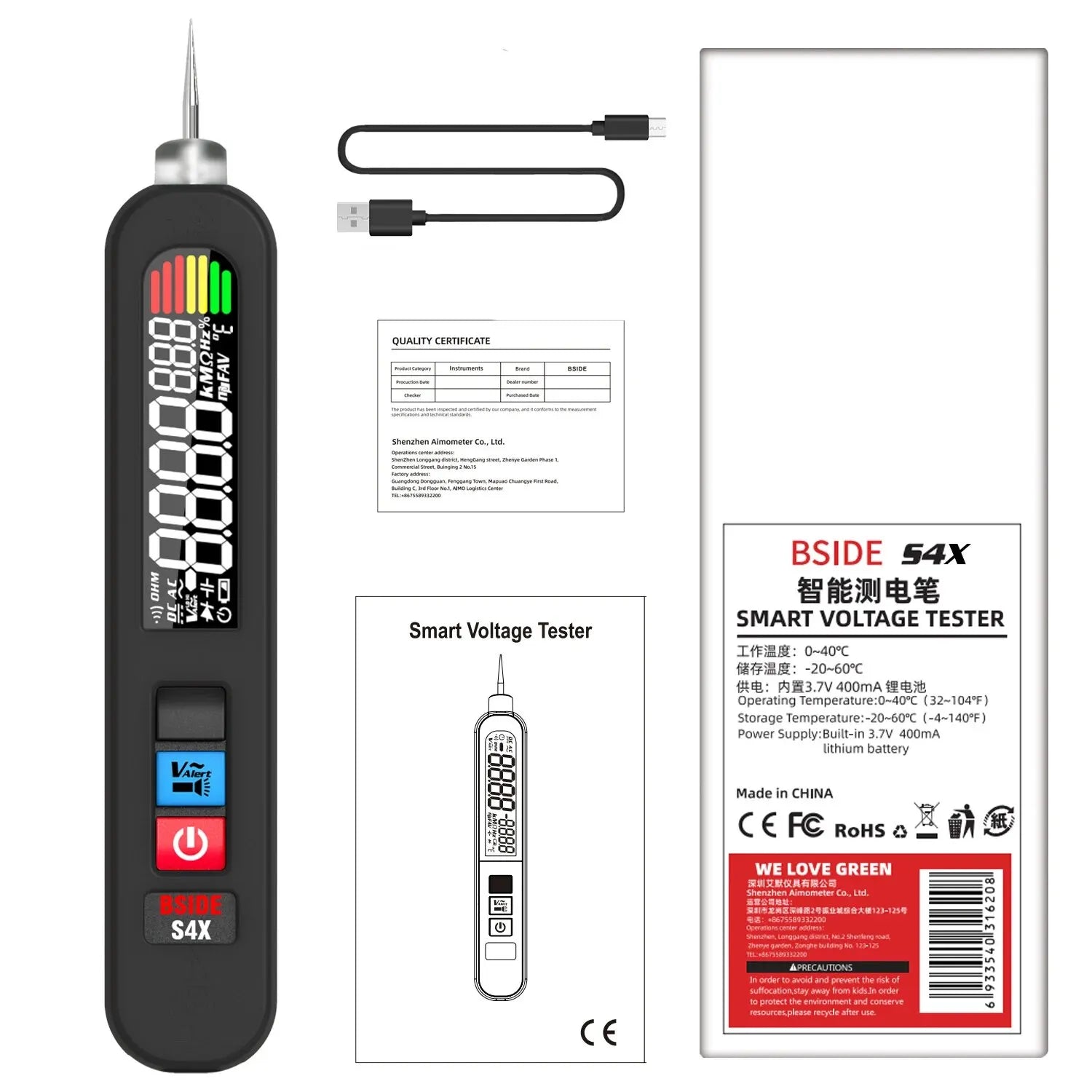 BSIDE S4/S4X Leakage Voltage Tester Pen with Backlight