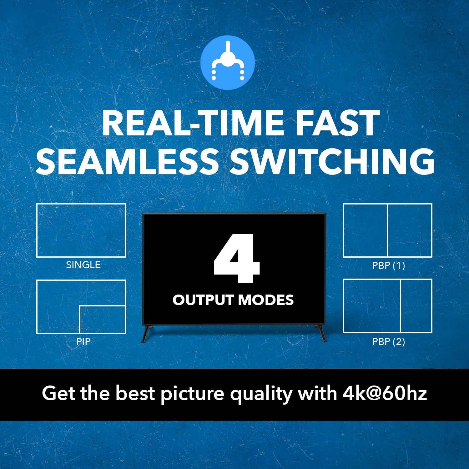 4K@60hz 2-port HDMI™ Seamless Switch w/ Multi Viewer (Audio Extract)-UHD-201MV