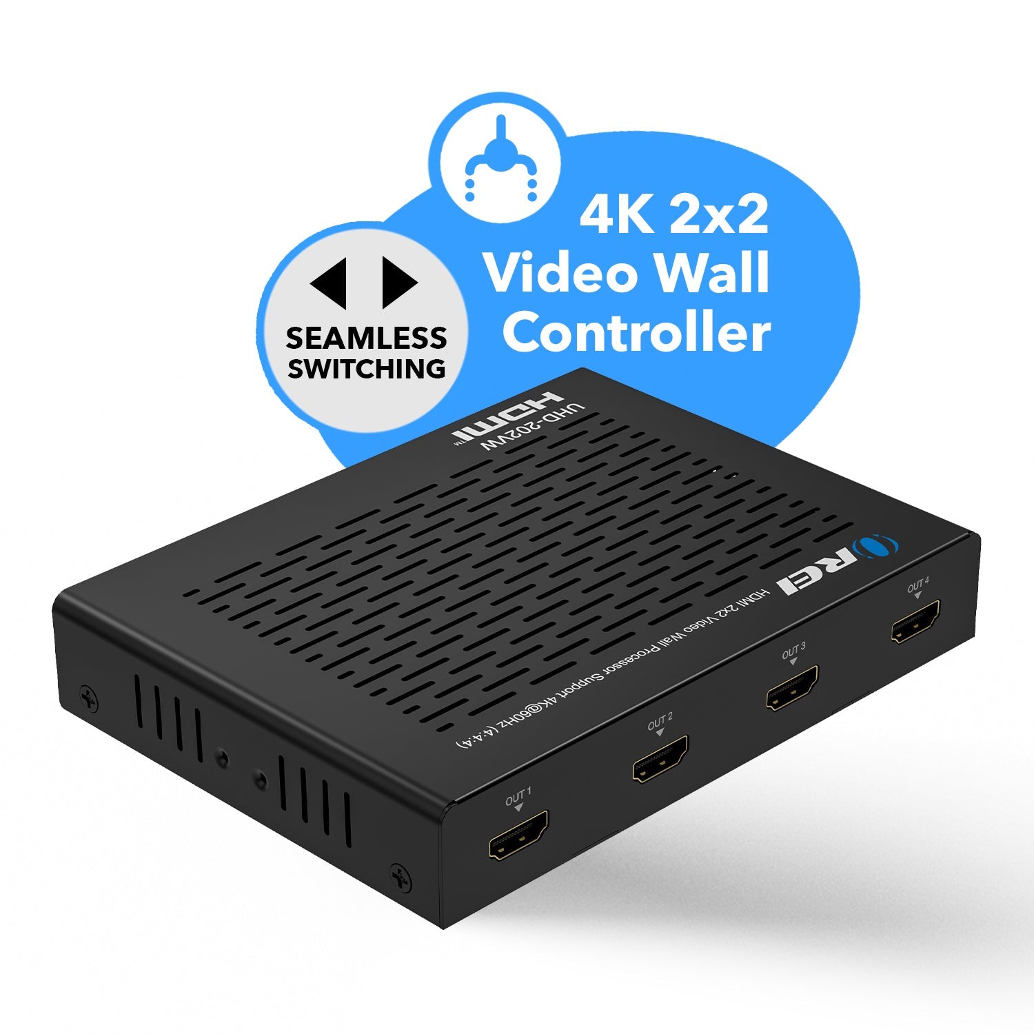 4K 1-In-4-Out USB-C & HDMI™ Video Wall Controller-UHD-202VW