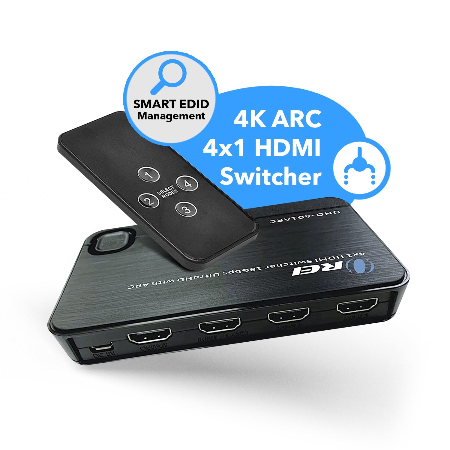4K@60hz 4-port HDMI™ Switch (ARC)-UHD-401ARC