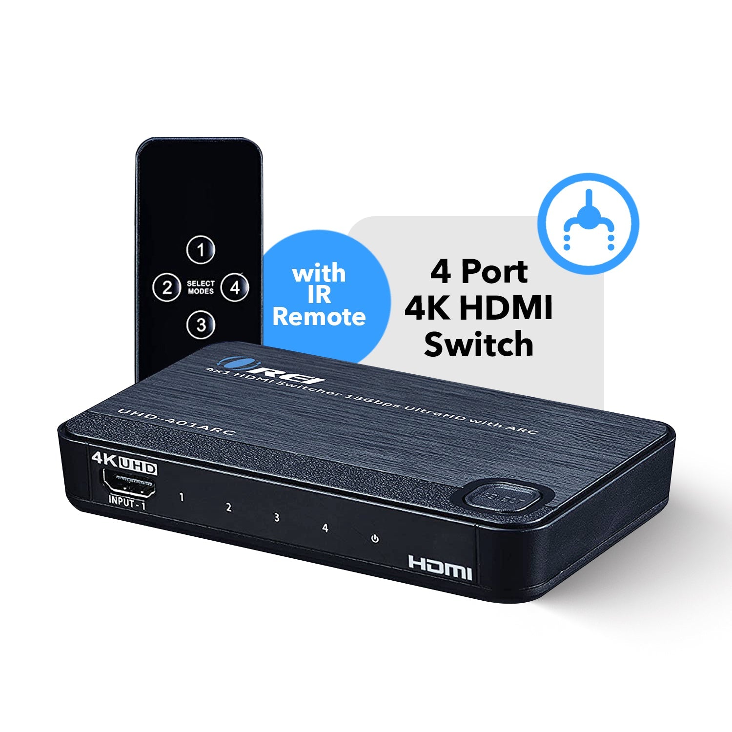4K@60hz 4-port HDMI™ Switch (ARC)-UHD-401ARC