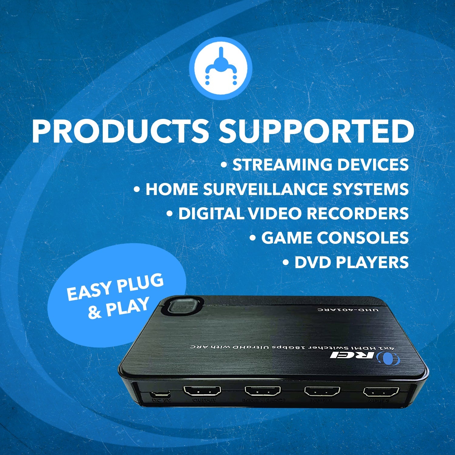 4K@60hz 4-port HDMI™ Switch (ARC)-UHD-401ARC