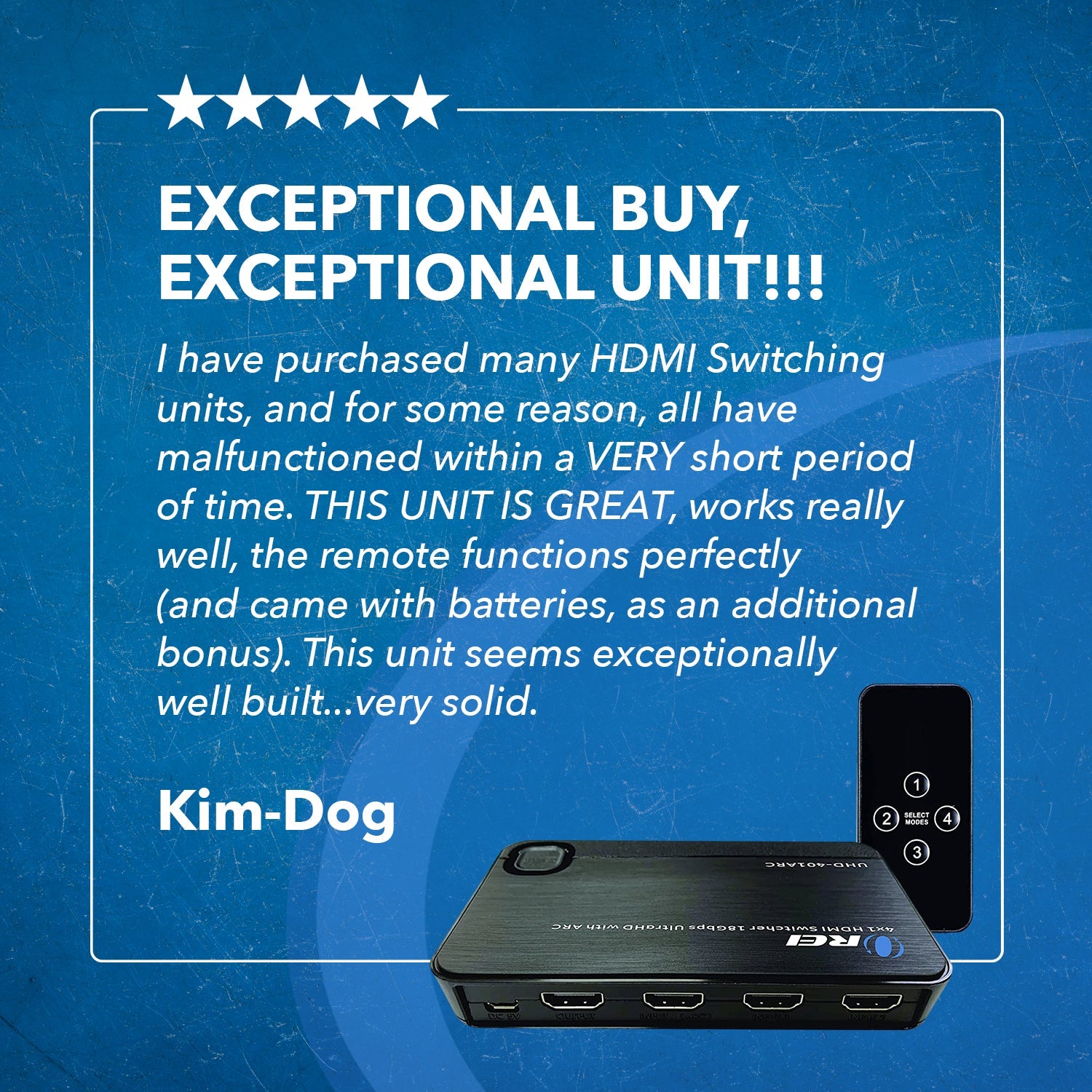 4K@60hz 4-port HDMI™ Switch (ARC)-UHD-401ARC
