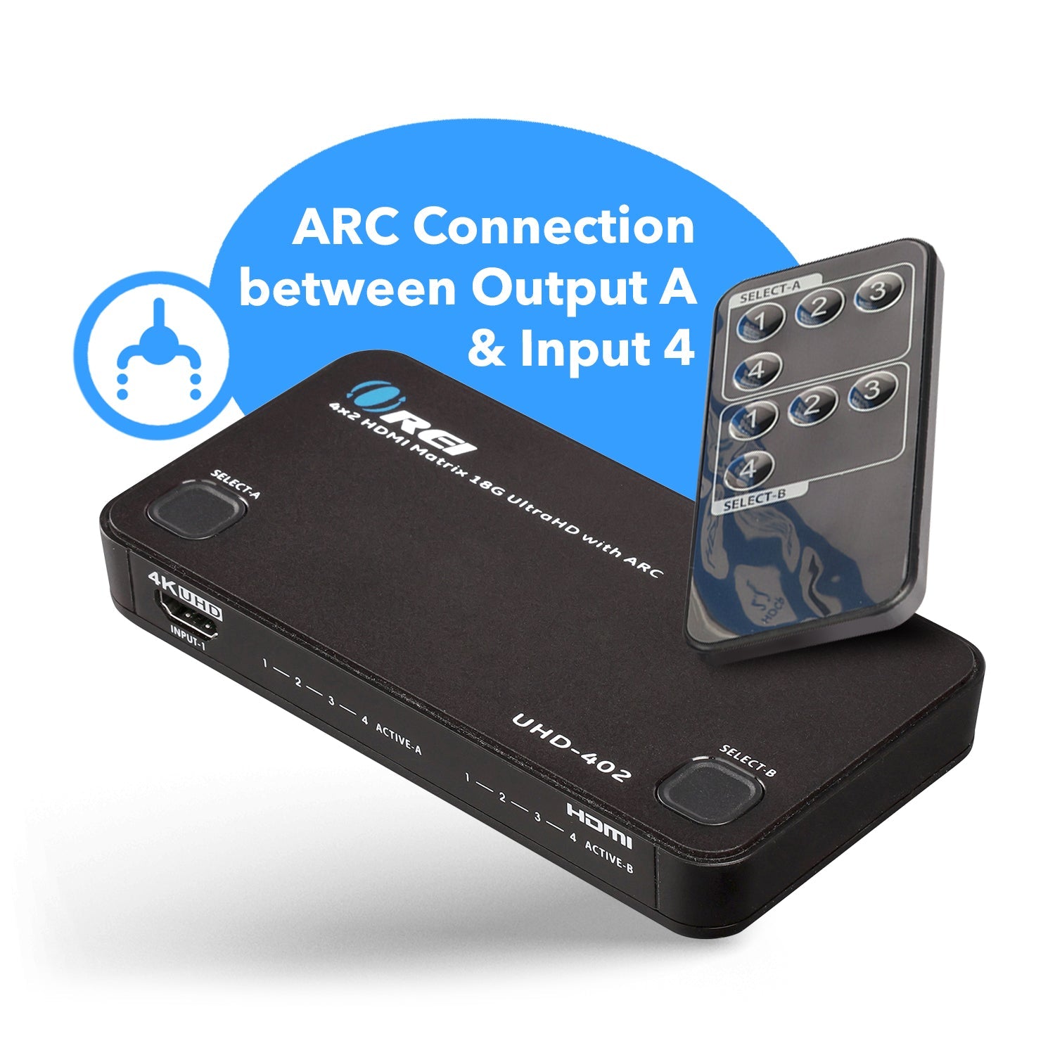 4K@60hz 4x2 HDMI™ Matrix  (ARC)-UHD-402