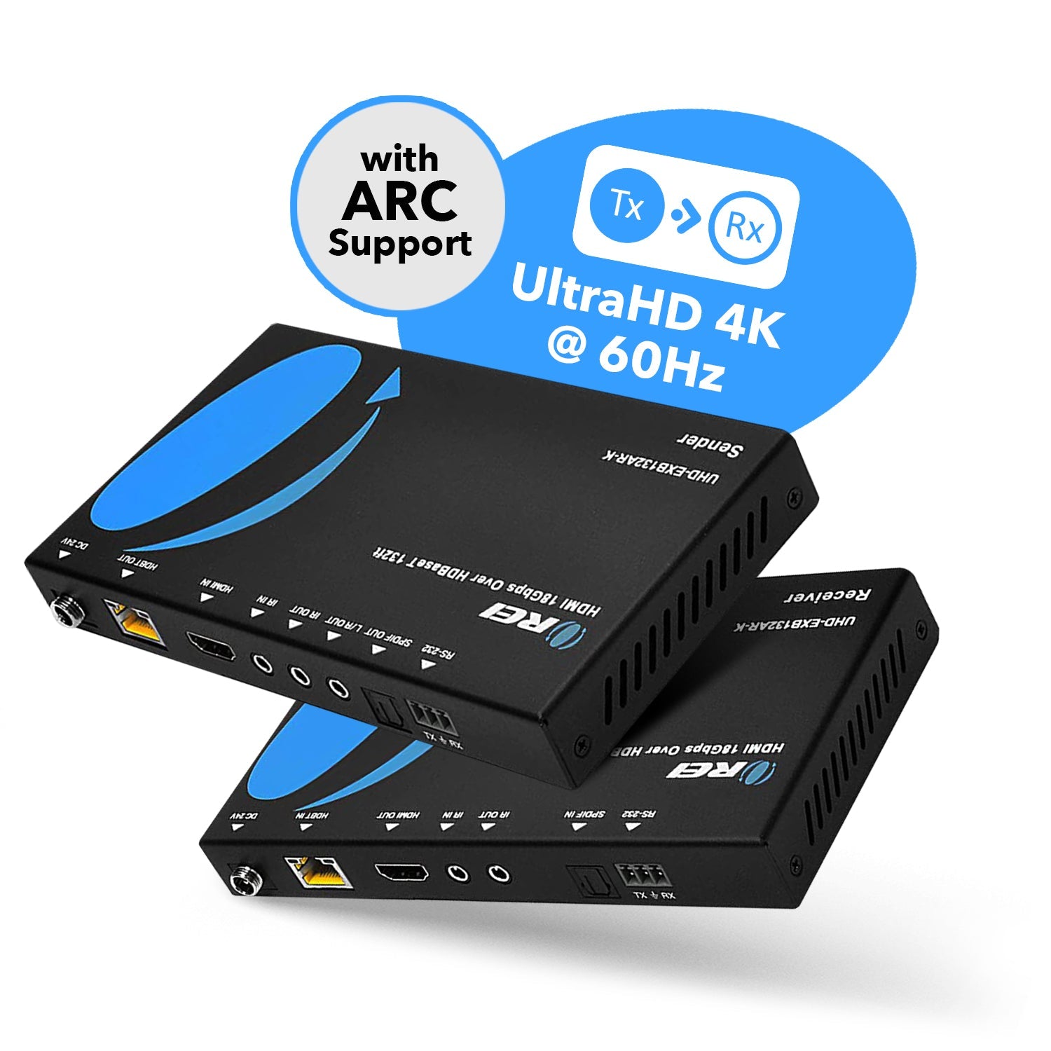 4K HDBaseT HDMI™ Extender (ARC & CEC) - 132ft (cat6)-UHD-EXB132AR-K(NEW)