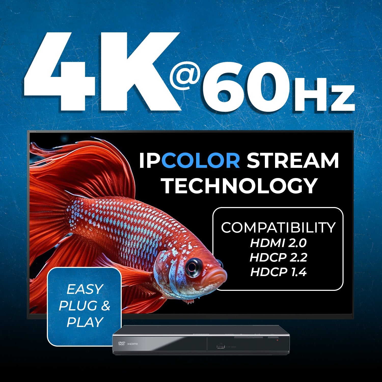 4K@60hz  HDMI™ Extender (Over 1G IP, Loop, IR) - 500ft (cat6)-UHD-EXM500-K