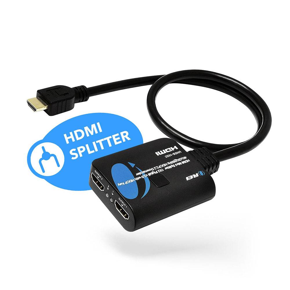 4K@60Hz 1x2 HDMI™ Splitter (Downscaler, Pigtail)-UHDS-102C