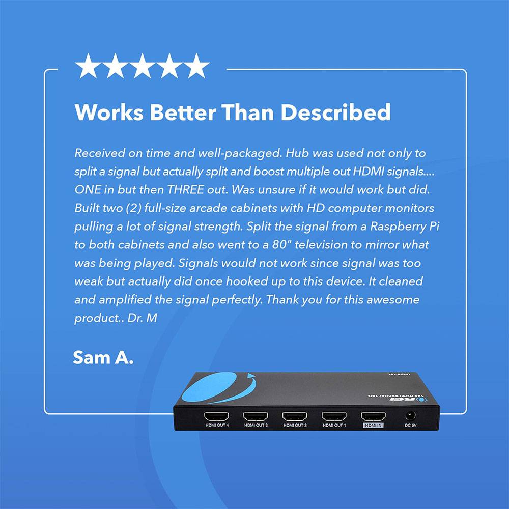 4K@60Hz 1x4 HDMI™ Splitter-UHDS-104