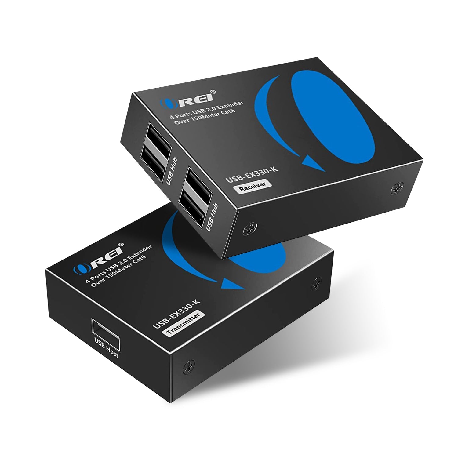 USB2.0 Extender (USB-A to USB-A) - 330ft (cat6)-USB-EX330-K