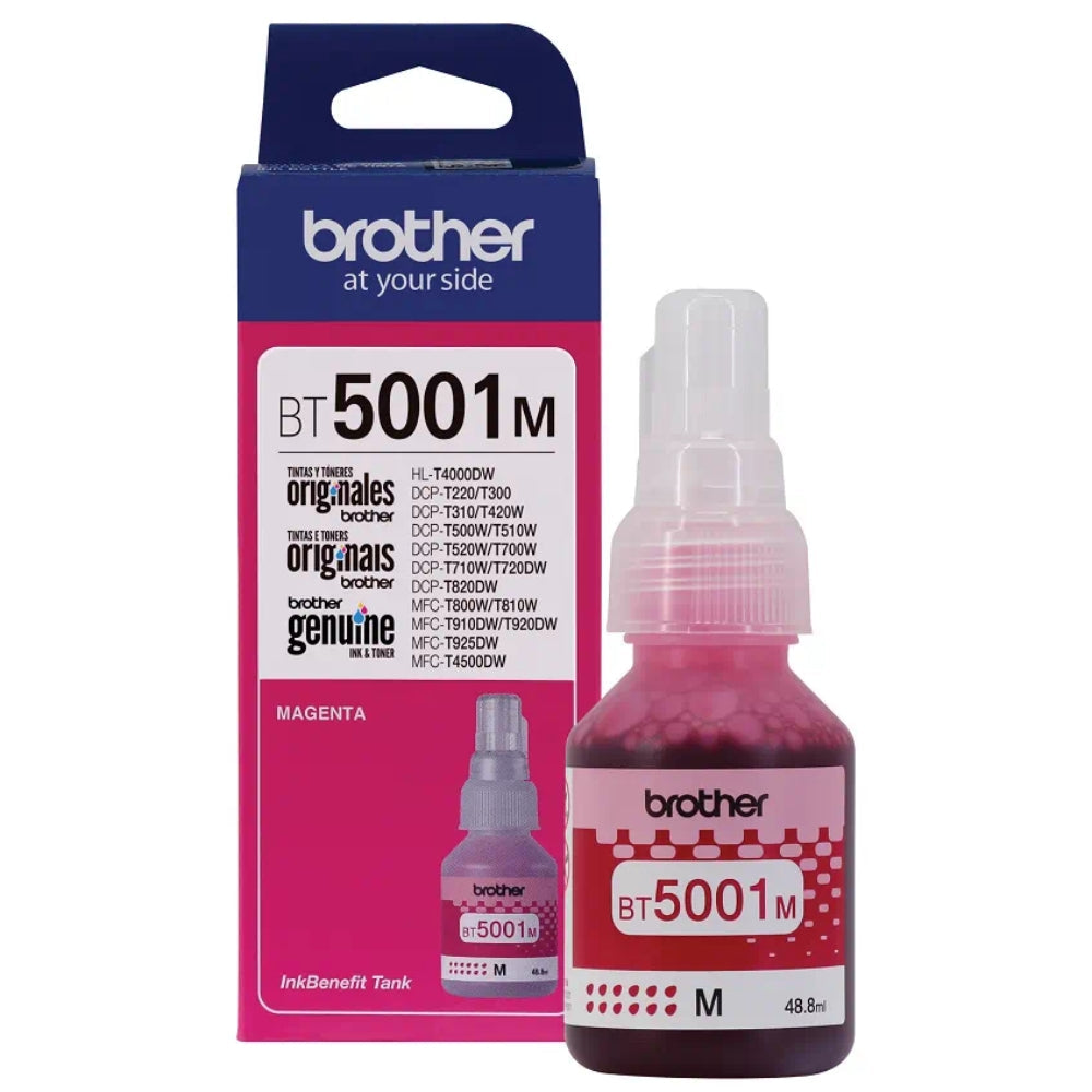 New, Pre-Owned - Brother BT5001 High Yield Magenta ink bottle