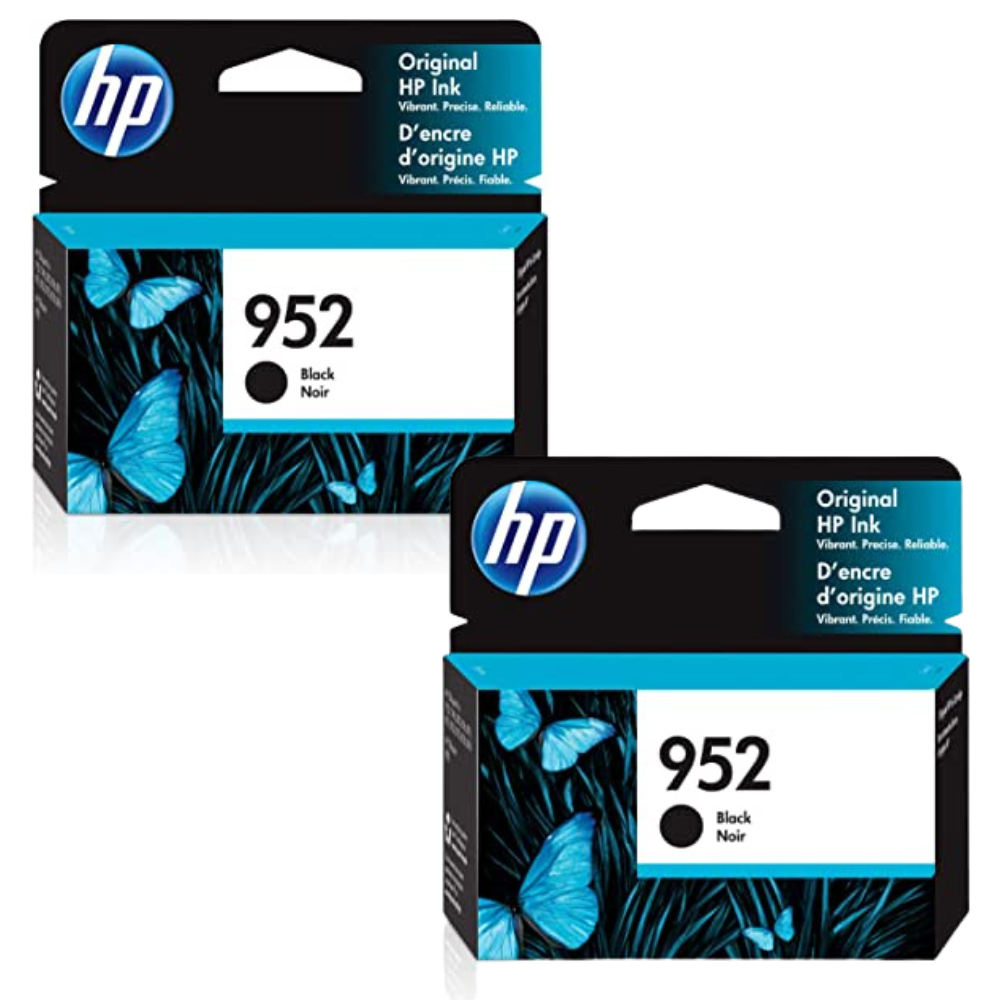 New, Pre-Owned - HP 952 (F6U15AN) Black Ink Cartridge- 2 Pack