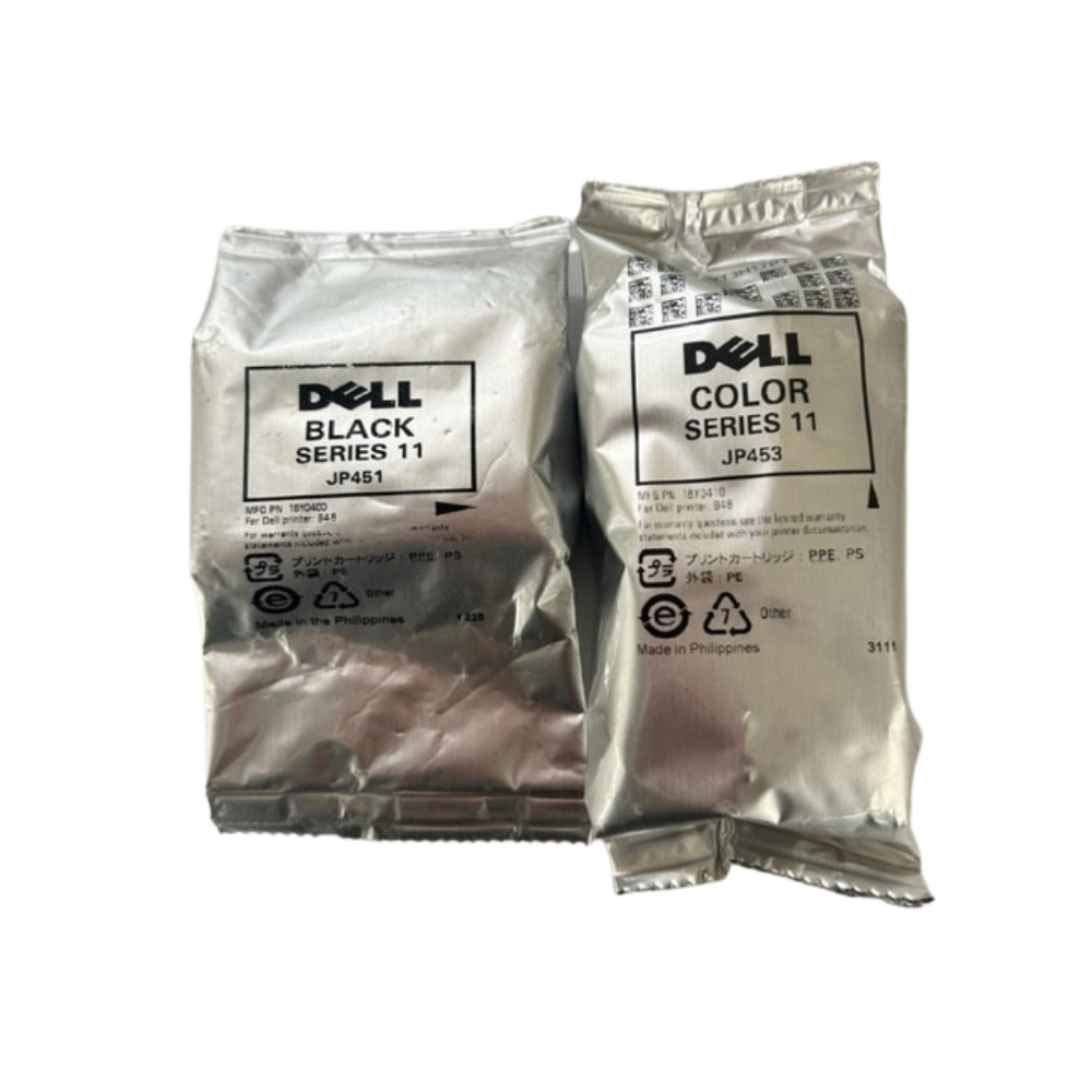 New, Pre-Owned - Dell Series 11XL Black and Color Combo Pack Ink Cartridges