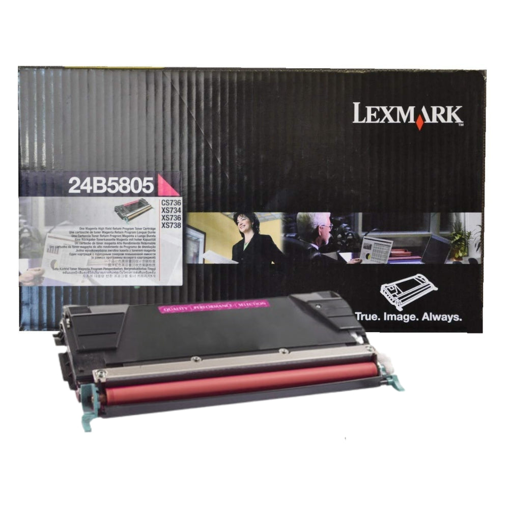New, Pre-Owned - Lexmark 24B5805 High Yield Magenta Toner Cartridge