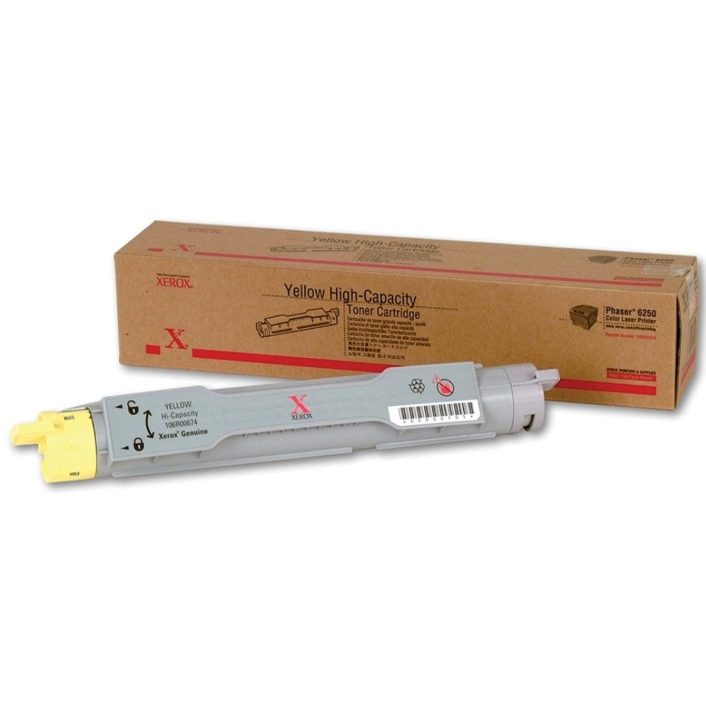 New, Pre-Owned - Xerox Phaser 6250 High-Yield Yellow Toner Cartridge, 106R00674