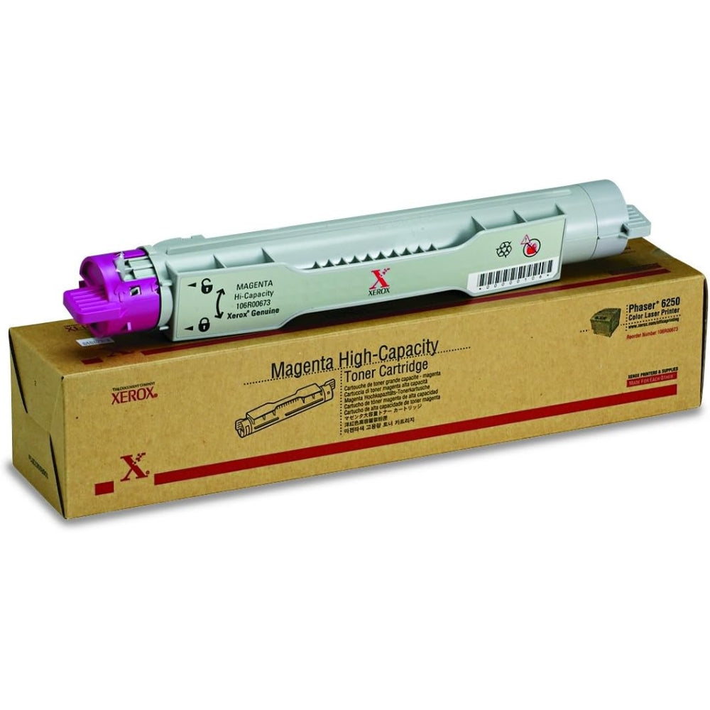New, Pre-Owned - Xerox Phaser 6250 High Yield Magenta Toner Cartridge, 106R00673