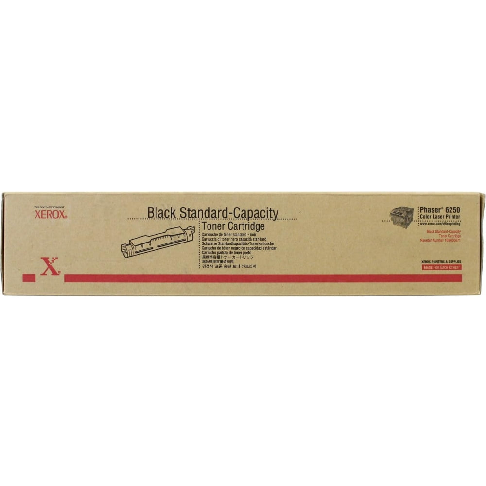 New, Pre-Owned - Xerox 106R00671 Black Standard Toner Cartridge, Phaser 6250