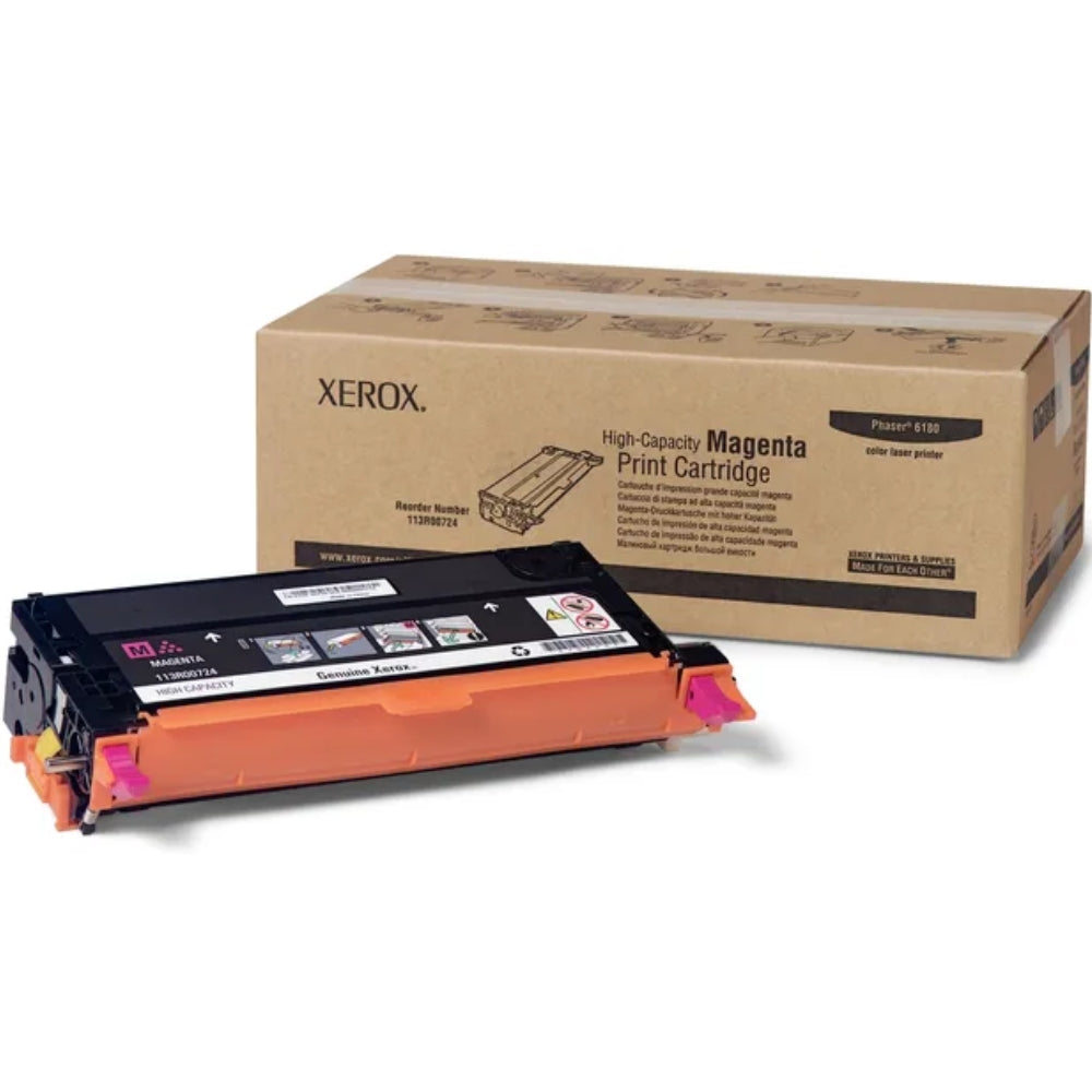 New, Pre-Owned - Xerox Phaser 6180 (113R00724) Magenta Standard Yield Toner Cartridge