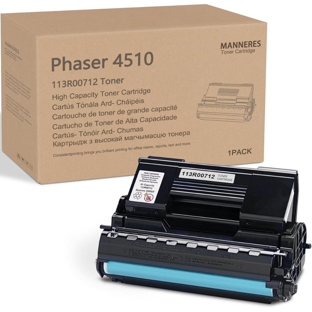 New, Pre-Owned - Xerox Phaser 4510 Black LaserJet Toner Cartridge, 113R00712