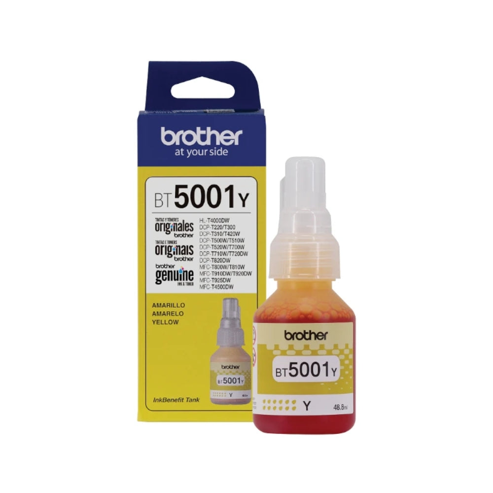 New, Pre-Owned - Brother BT5001 High Yield Yellow ink bottle