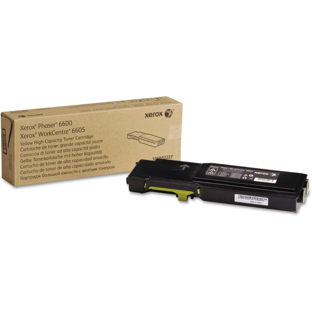 New, Pre-Owned - Xerox Phaser 6600 / WorkCentre 6605 High Yield Yellow Toner Cartridge, 106R02227