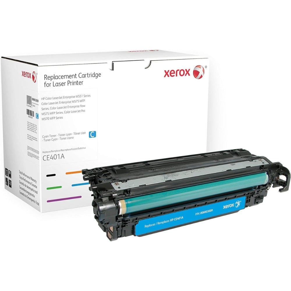 New, Pre-Owned - Xerox 006R03009 Standard Yield Cyan Toner Cartridge, (Alternative to HP CE401A (507A)