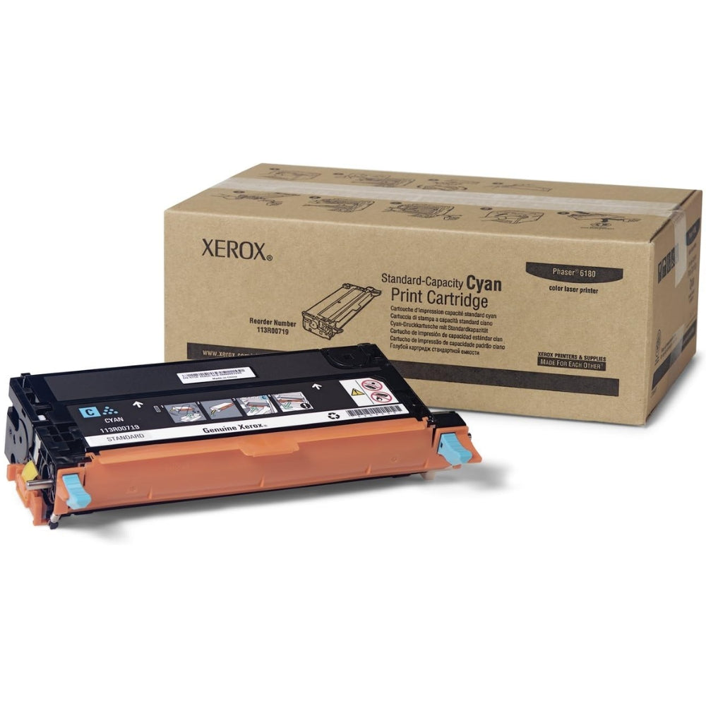 New, Pre-Owned - Xerox 113R00719 Standard Yield Cyan Toner Cartridge