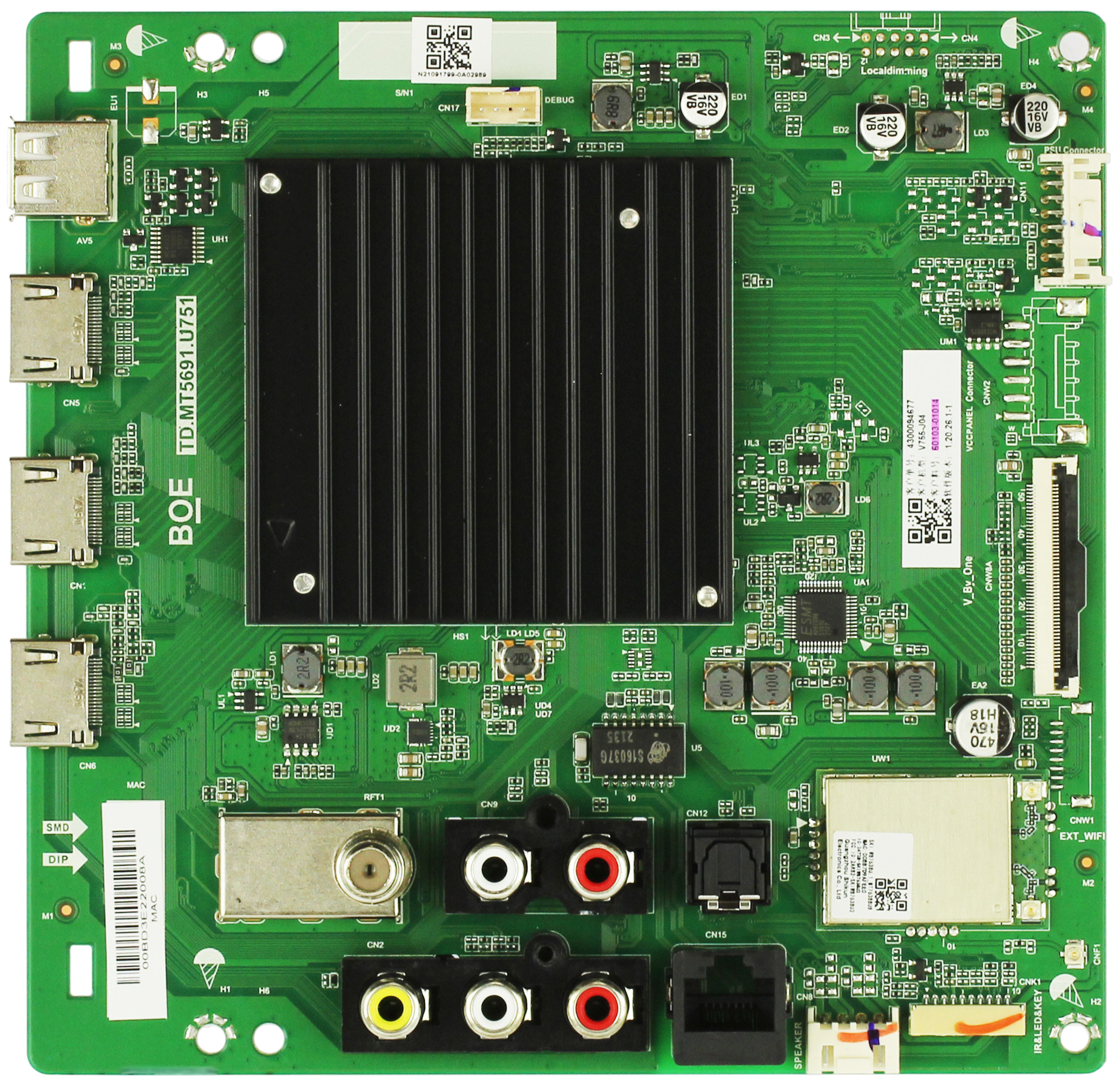 60103-01014 Vizio Main Board, TD.MT5691.U751, V755-J04