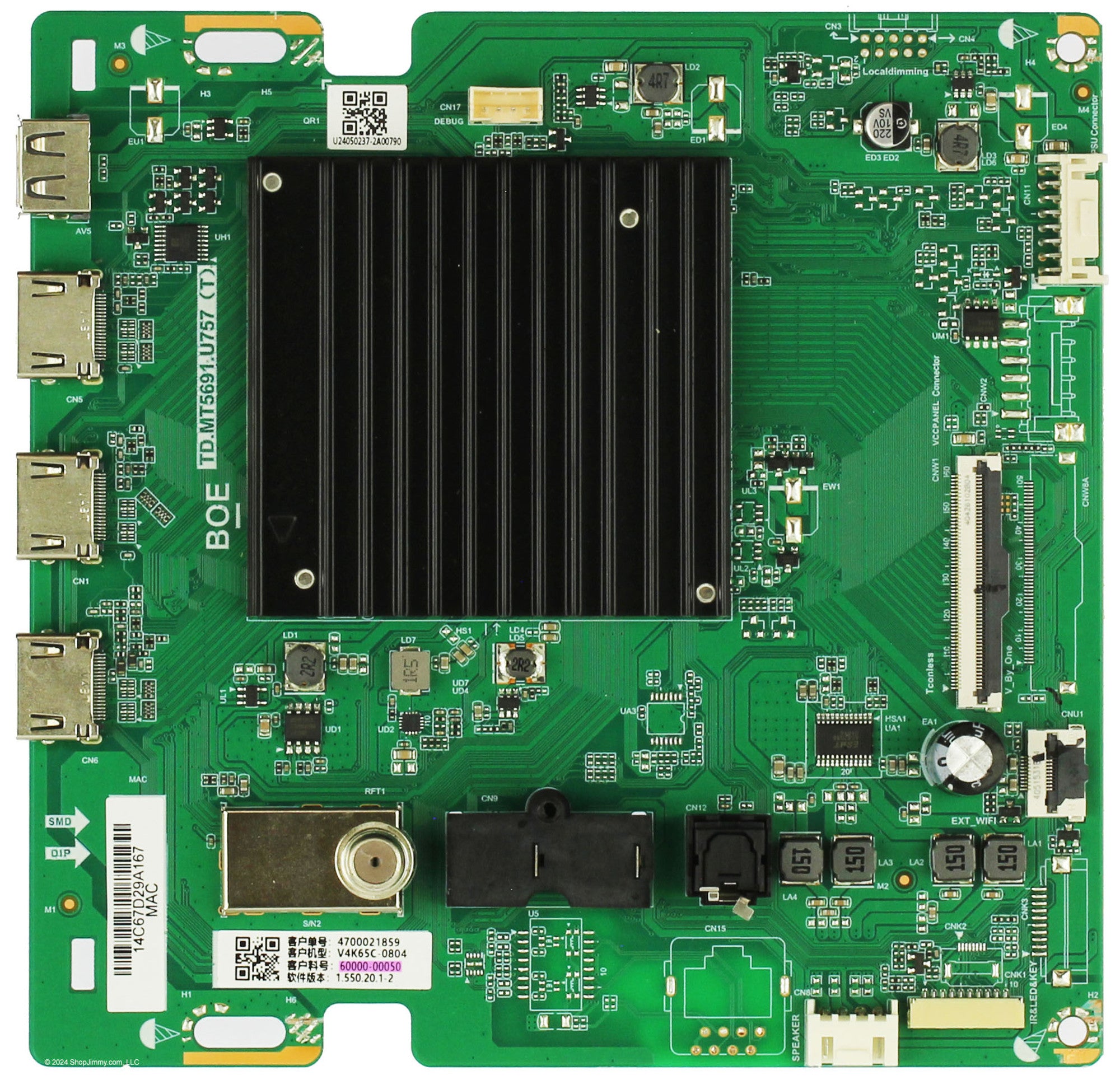 Vizio 60000-00050 Main Board for V4K65C-0804