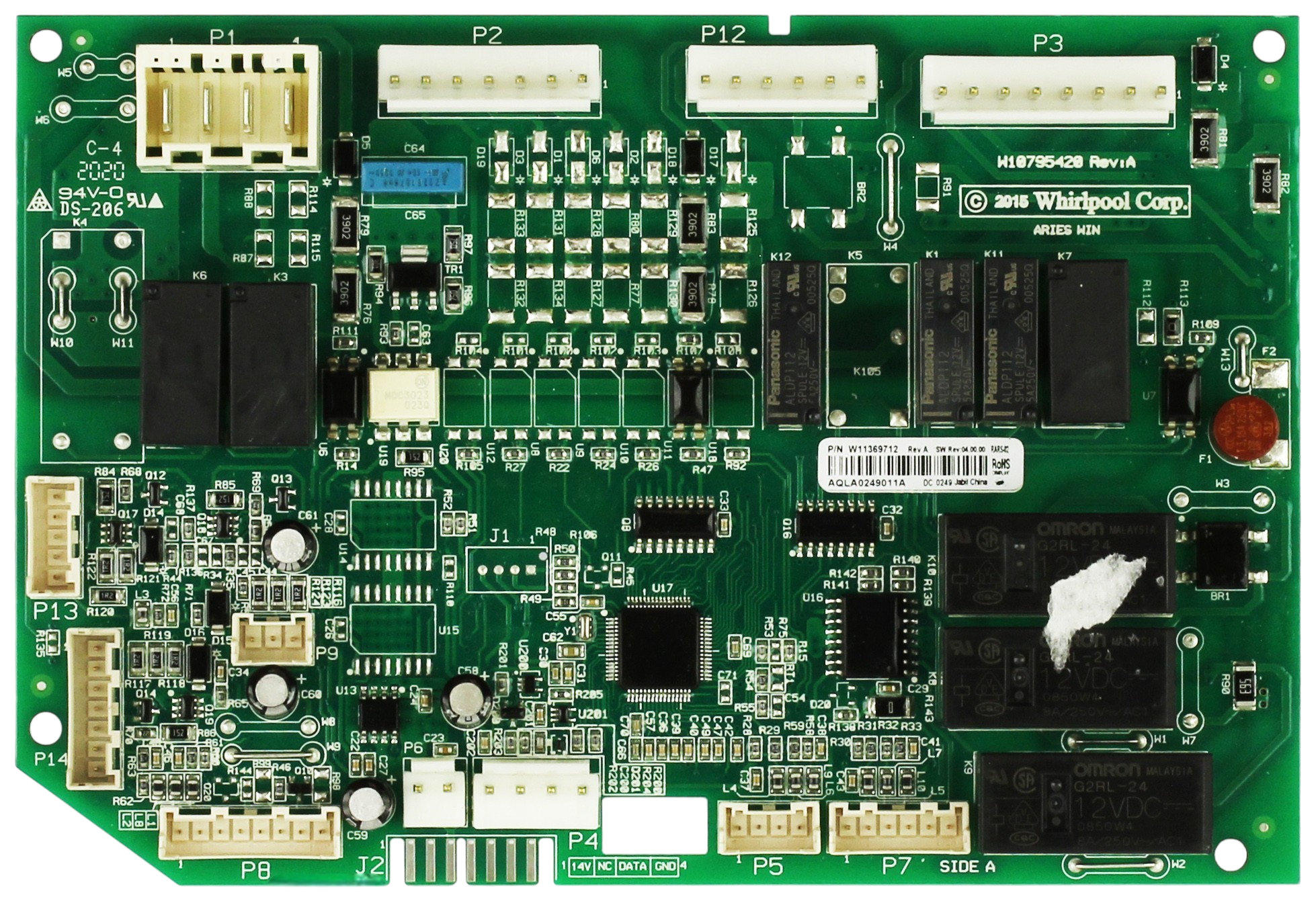 KitchenAid Jenn-Air Whirlpool Refrigerator W11369712 Control Board
