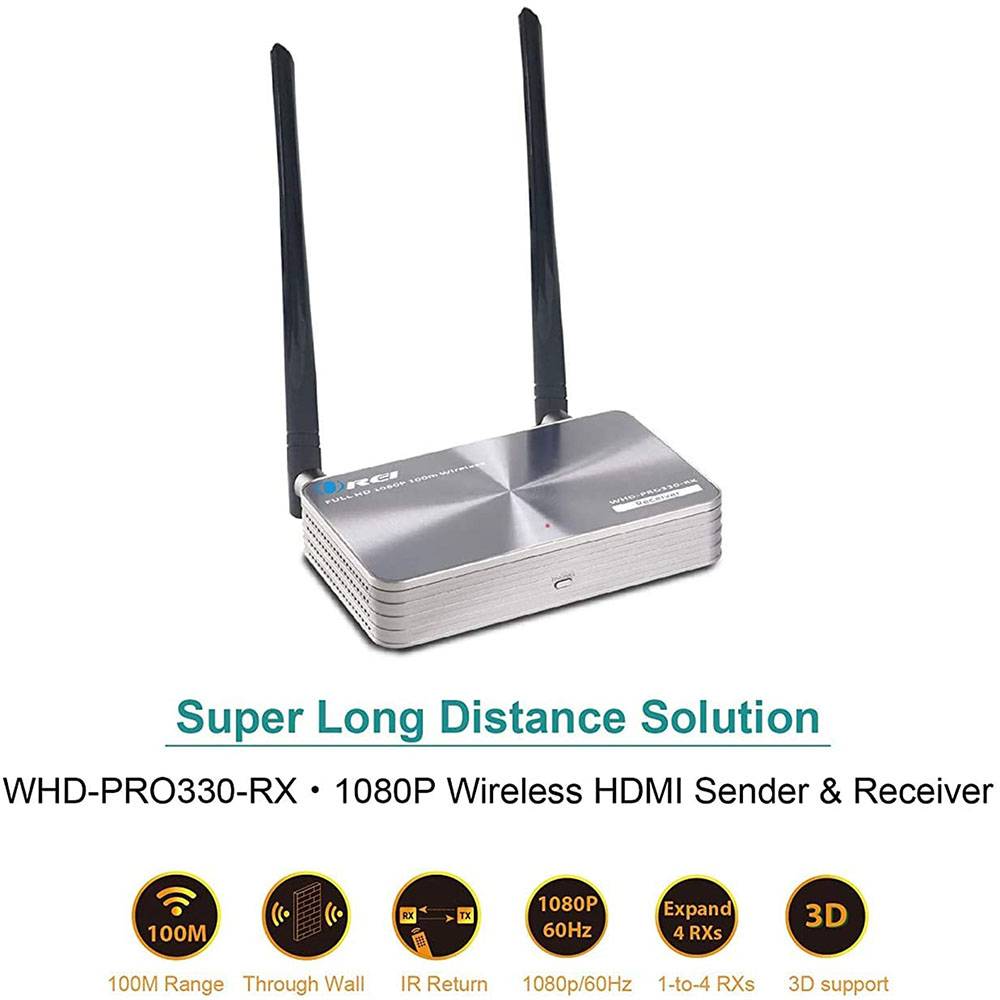 1080p  Wireless HDMI™ Extender (Loop, IR) - 330ft-WHD-PRO330-K