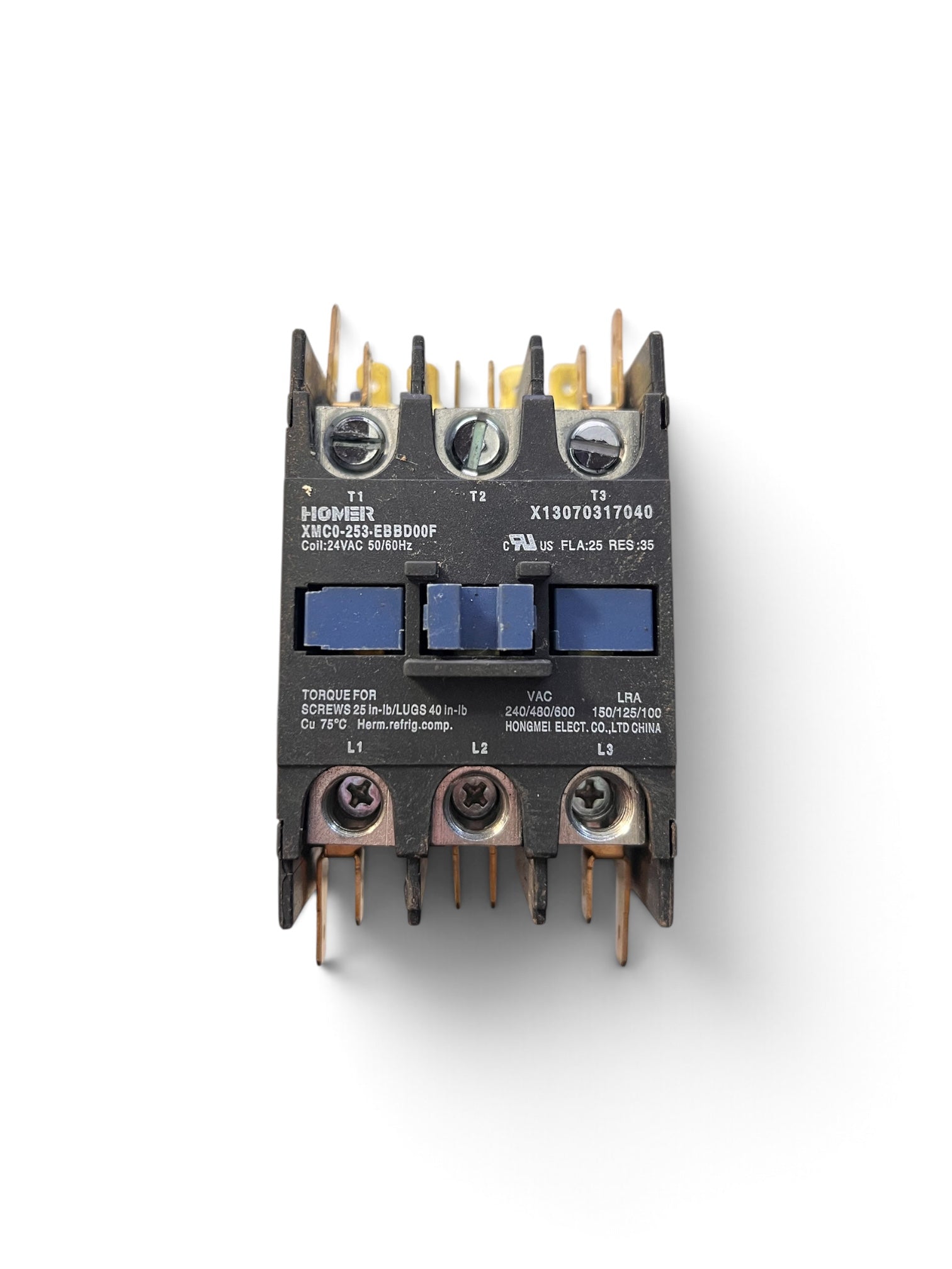 HOMER XMC0-253-EBBD00F X13070317040 3-pole 24VAC contactor