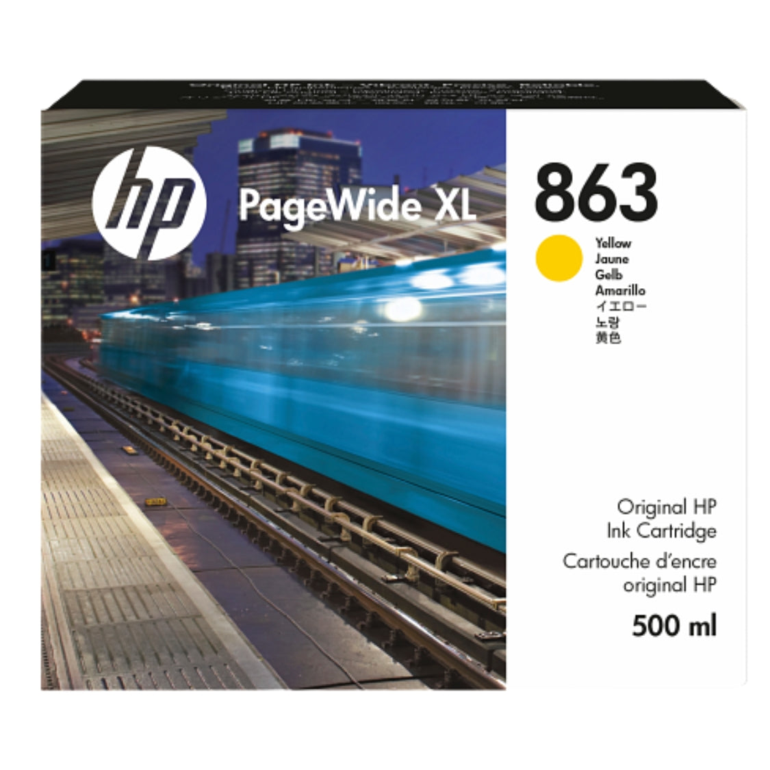 New, Pre-Owned - HP 863 500-ml Yellow Pagewide XL Ink Cartridge, F9K39A