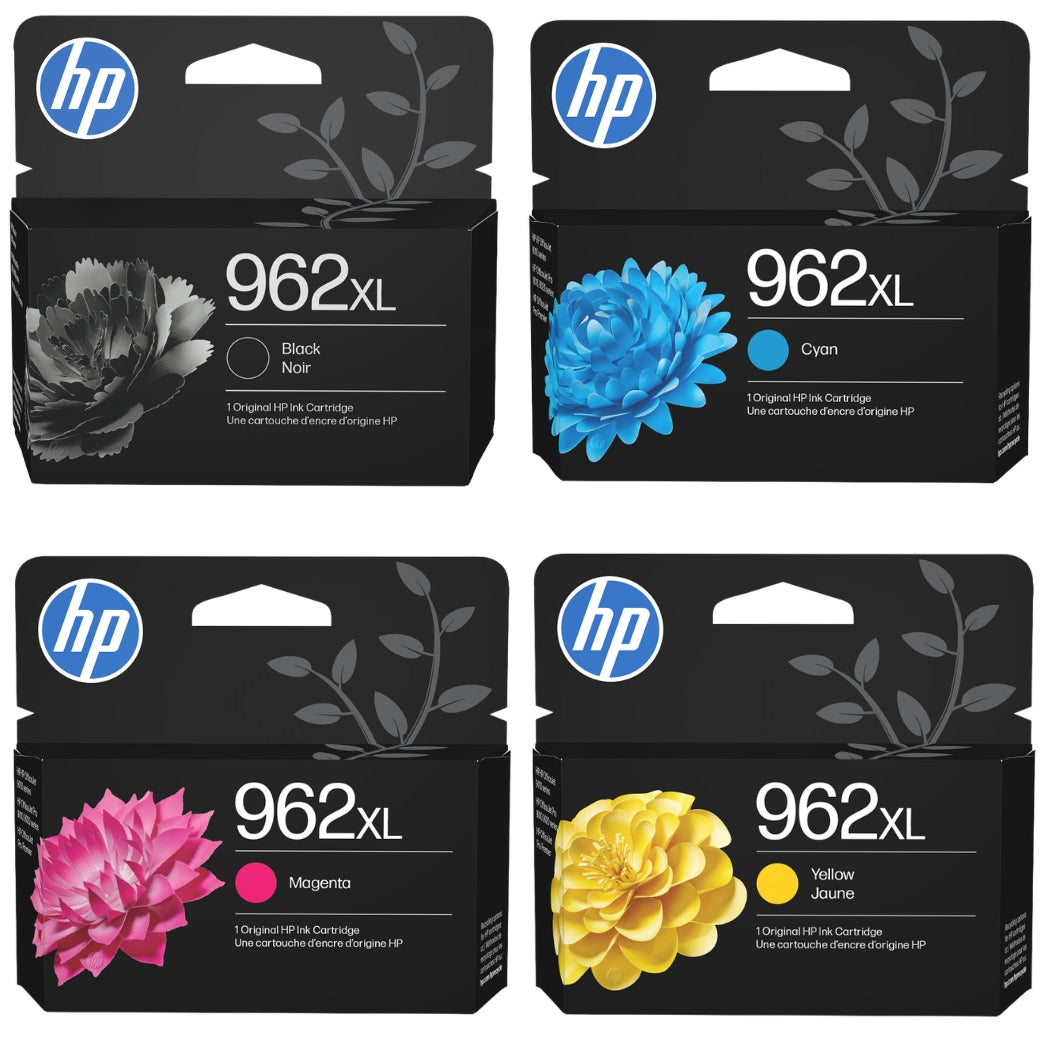 New, Pre-Owned - HP 962XL Black, Cyan, Magenta, Yellow Ink Cartridge-4 Pack