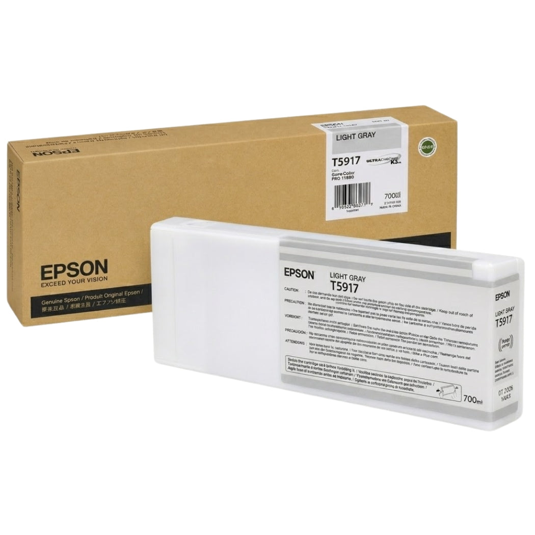New, Pre-Owned - Epson T5917 Light Gray UltraChrome K3 Ink Cartridge, T591700