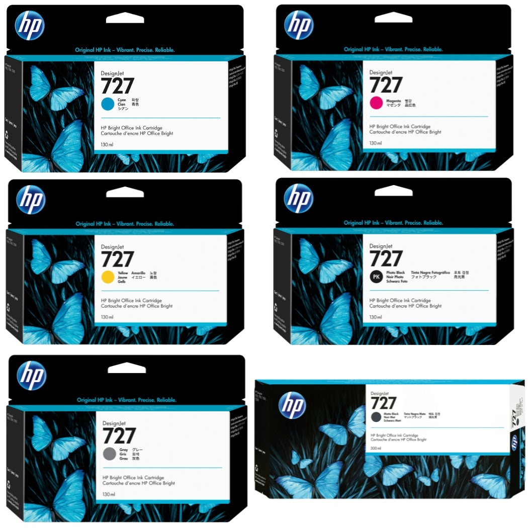 New, Pre-Owned - HP 727 300ml & 727 130ml  Ink Cartridge-Combo Pack