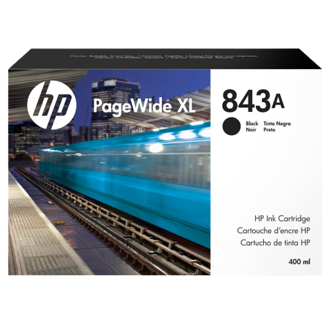 New, Pre-Owned - HP 843A 400ml PageWide XL Black Ink Cartridge, C1Q57A
