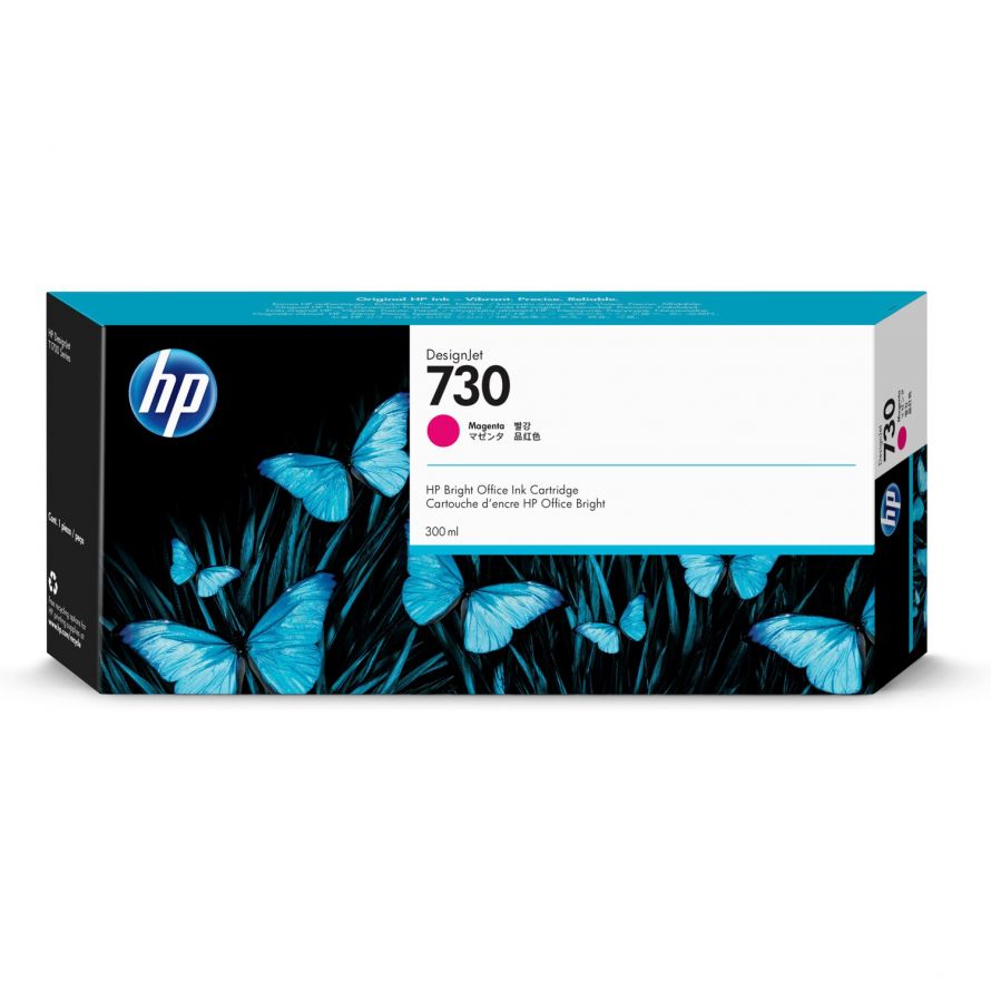 New, Pre-Owned - HP 730 300-ml (P2V69A) Magenta Ink Cartridge