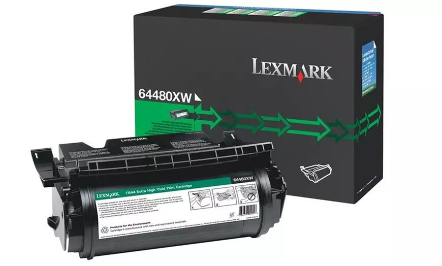 New, Pre-Owned - Lexmark T644 Extra High Yield Black Toner Cartridge, 64480XW
