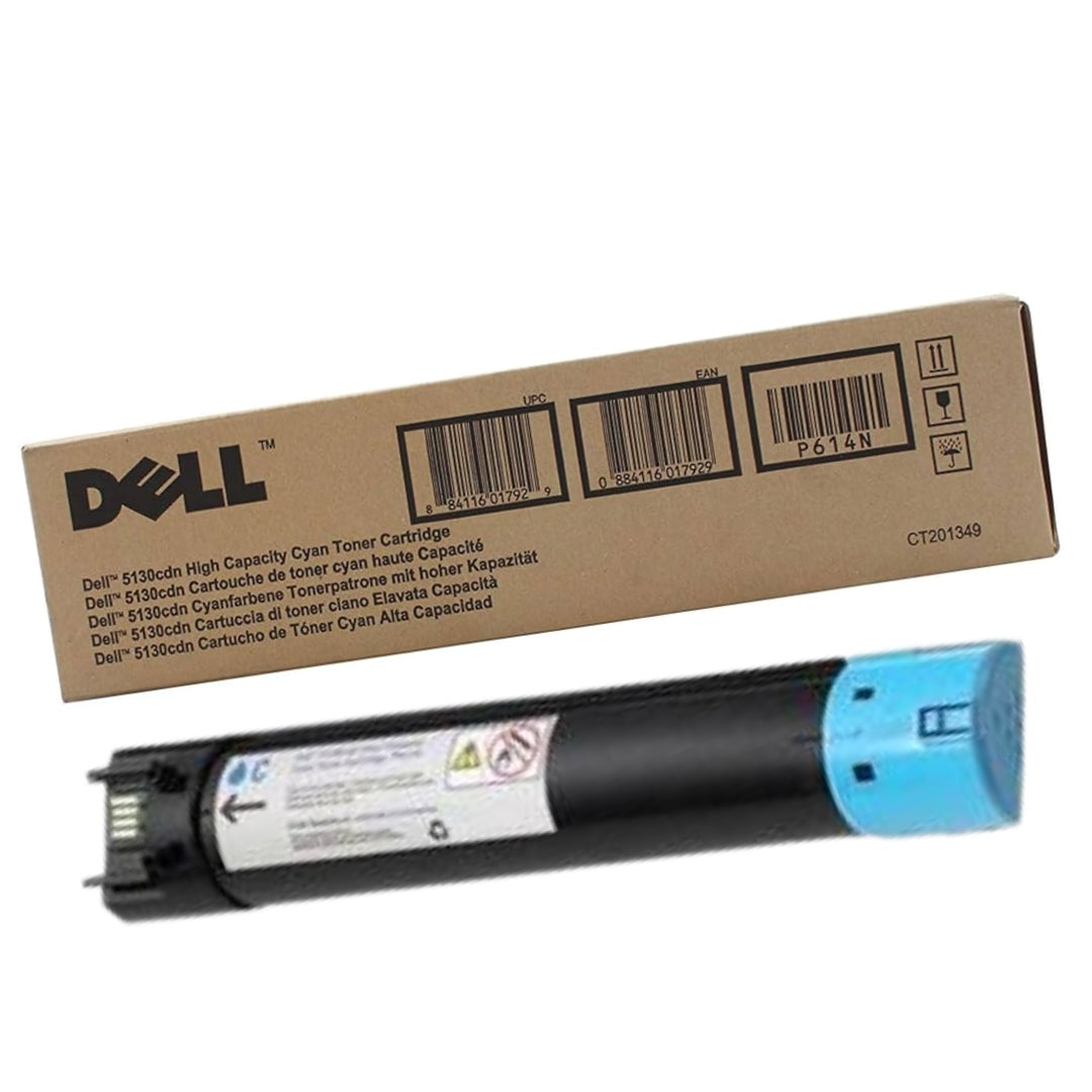 New, Pre-Owned - Dell 5130CDN High Yield Cyan Toner Cartridge, P614N