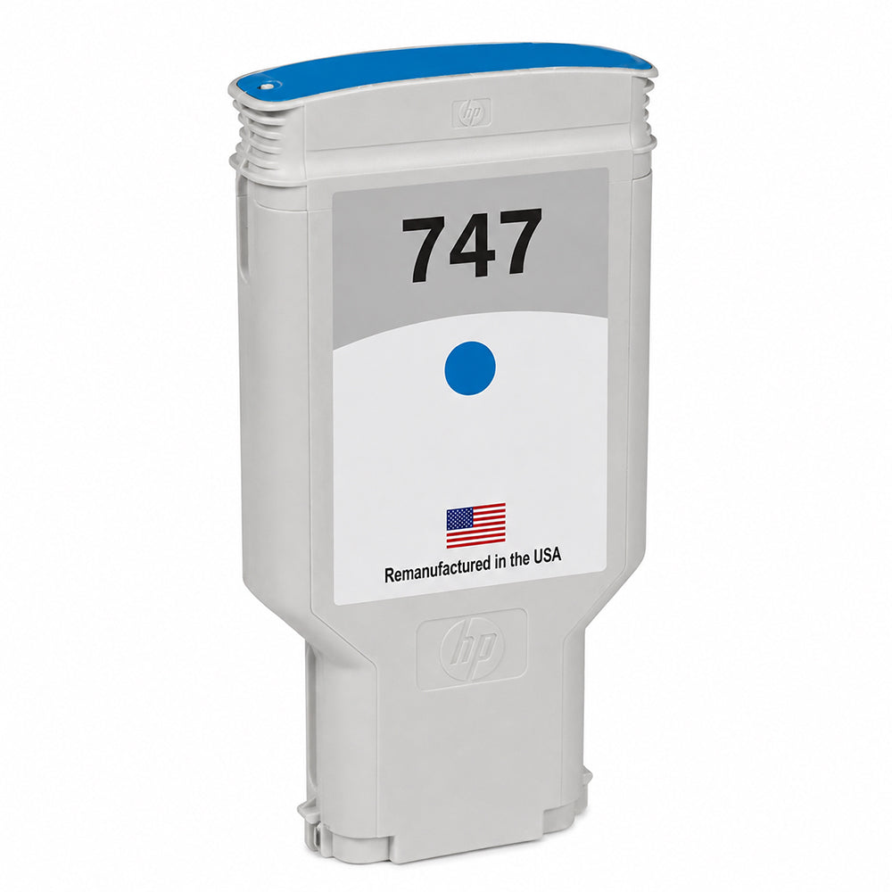 US Remanufactured for HP 747 300mL Blue Ink Cartridge