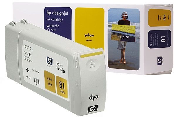 New, Pre-Owned - HP 81 Yellow (C4933A) Ink cartridge
