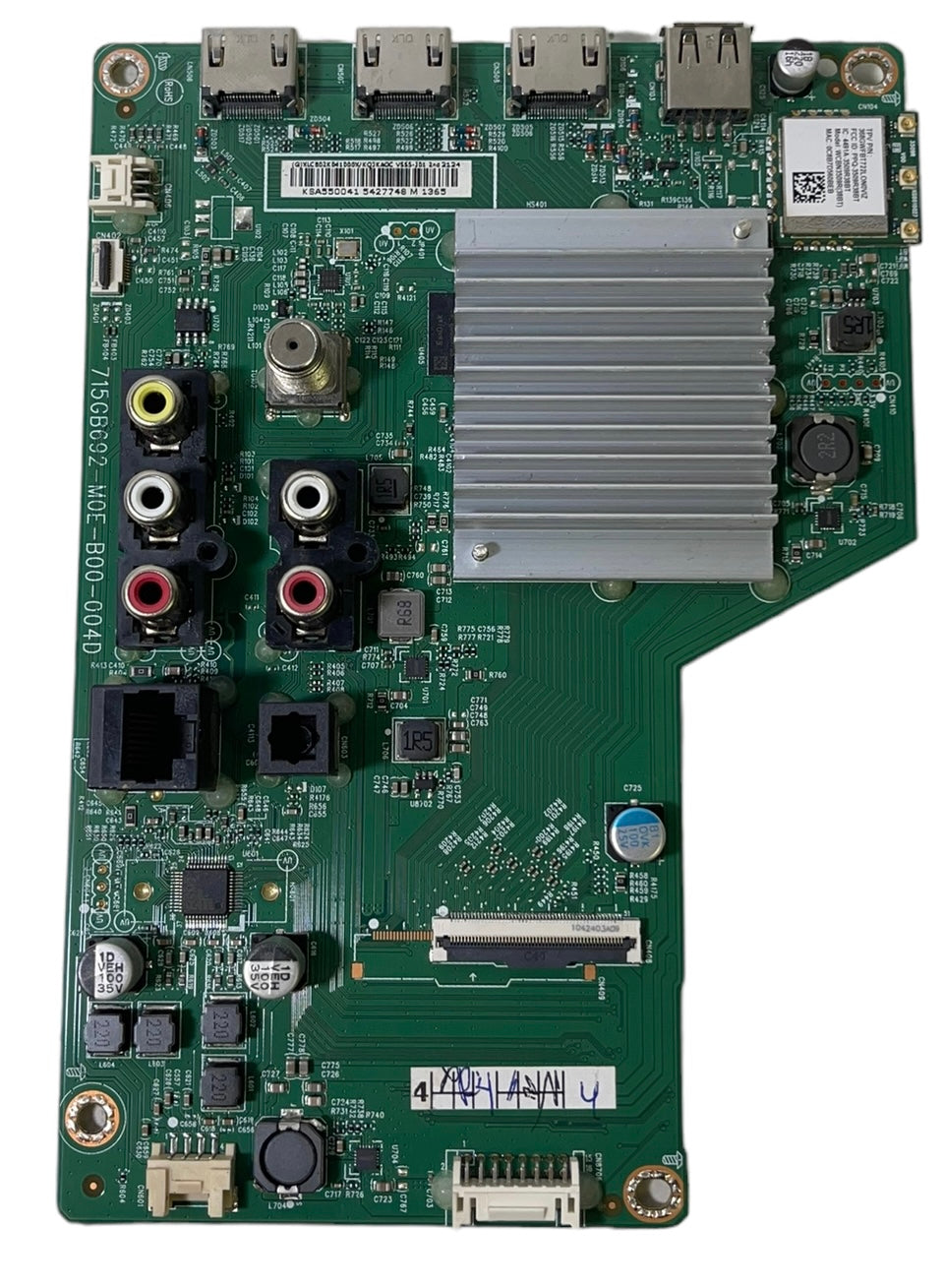 Vizio 756TXLCB02K041 Main Board for V555-J01 (LTC5E7LX Serial)