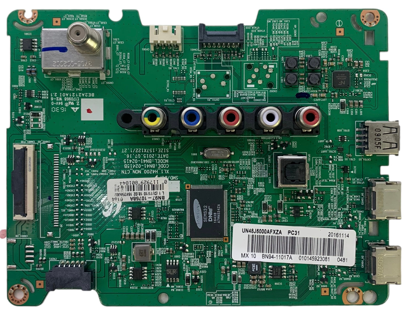 Samsung BN94-11017A Main Board for UN48J5000AFXZA (Version ED04)