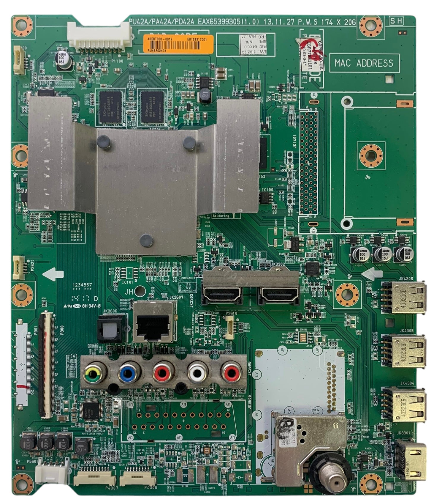 LG EBT63317001 Main Board for 60PB6650-UA